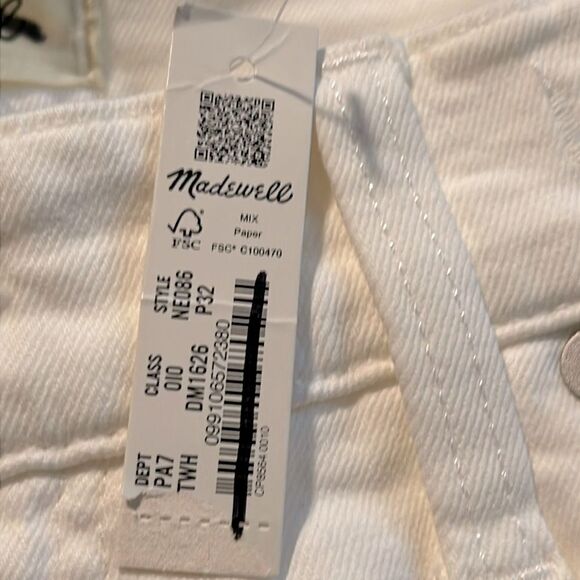 Madewell NWT Petite Perfect Vintage Wide Leg Crop Jeans Size 32P in Tile White - Picture 10 of 10